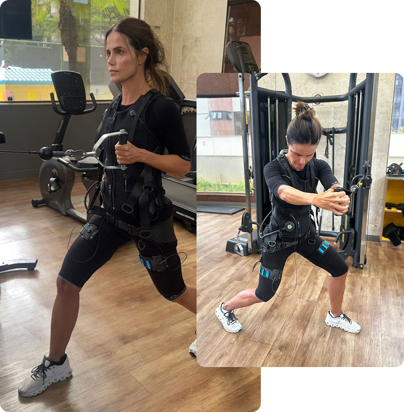 Mulher fazendo exercícios
